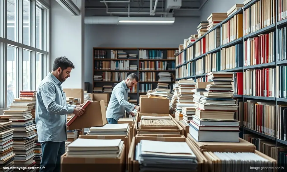 Débarras de bibliothèque : livres et archives