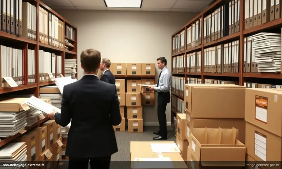 Débarras de cabinet notarial ou d'avocat : archives et confidentialité