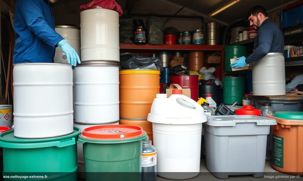 Débarras de garage : gérer les déchets dangereux (huiles, peintures)