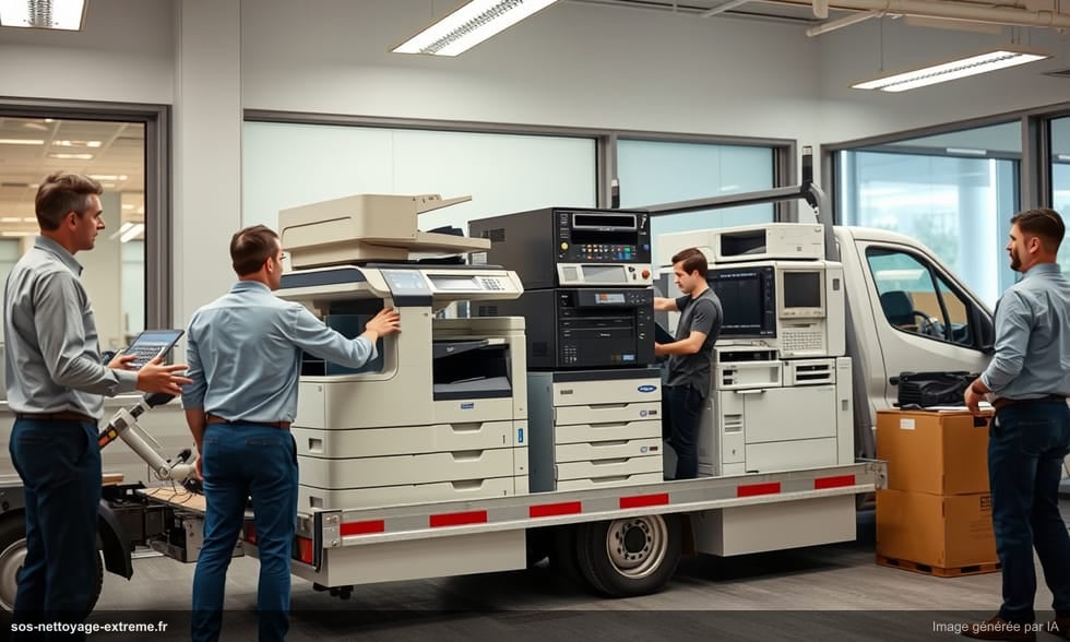Débarras de matériel de bureau obsolète : photocopieurs et serveurs