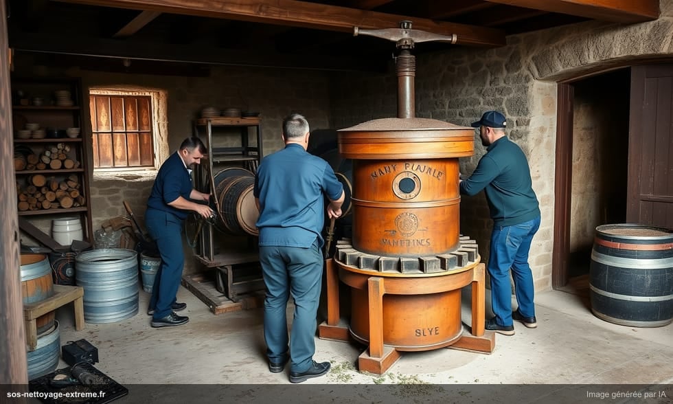 Débarras de pressoir et matériel de vinification ancien