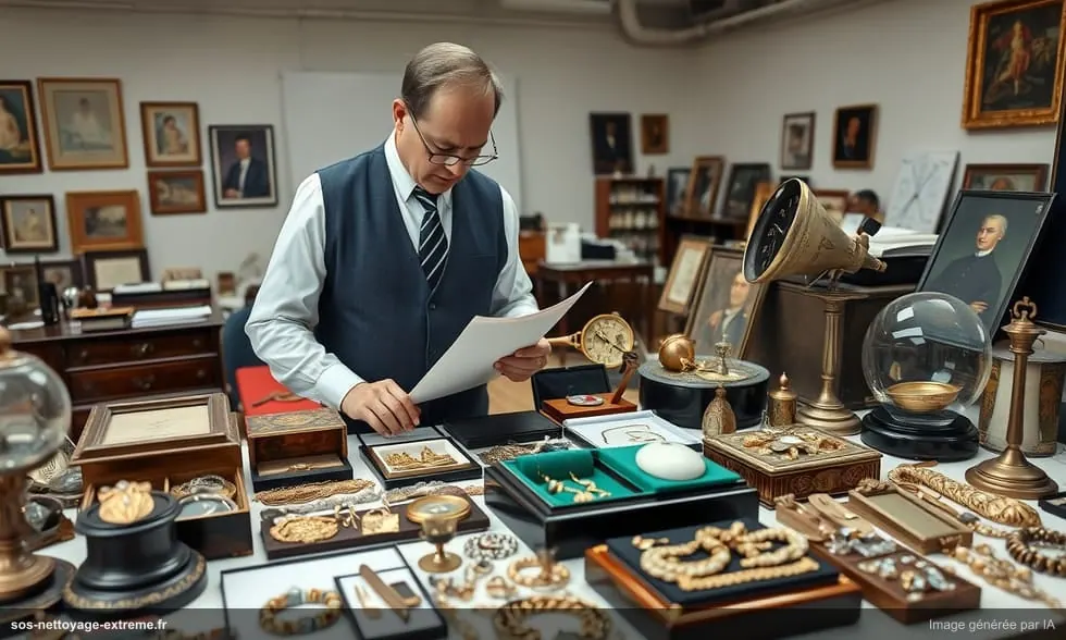 Débarras succession avec objets de valeur : le commissaire-priseur
