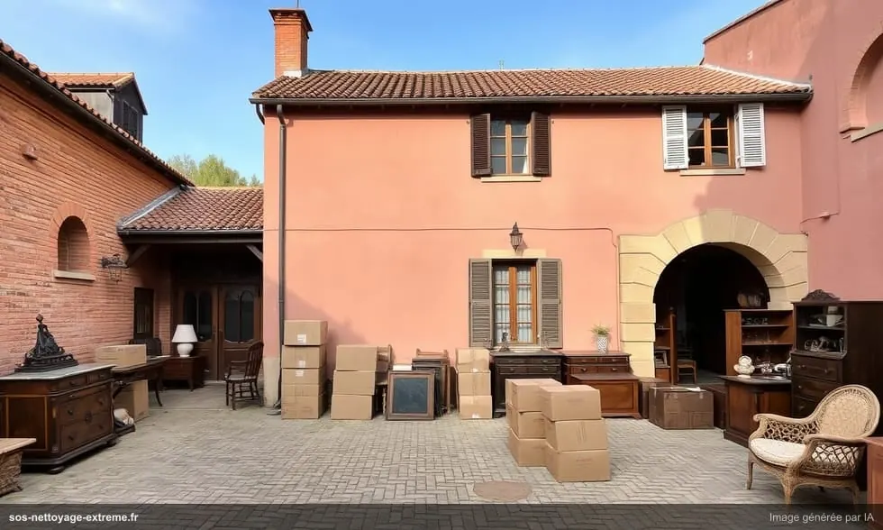 Débarras de succession à Toulouse : maisons en briques roses
