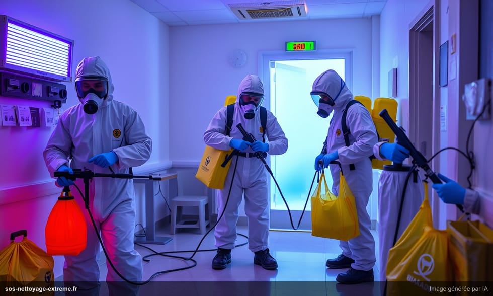 Décontamination biologique : DASRI, liquides corporels et contamination bactérienne