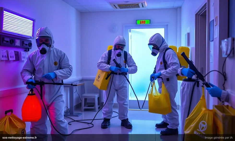 Décontamination biologique : DASRI, liquides corporels et contamination bactérienne