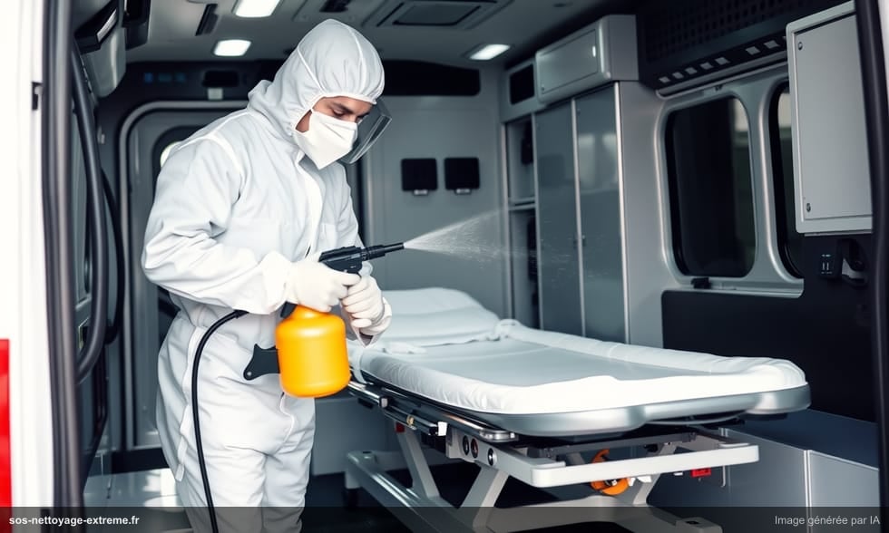 Désinfection de véhicule professionnel : ambulance, taxi, utilitaire