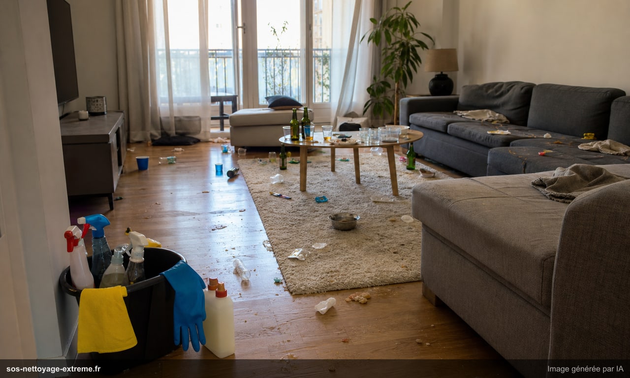 Nettoyage après soirée privée : caution et dégâts