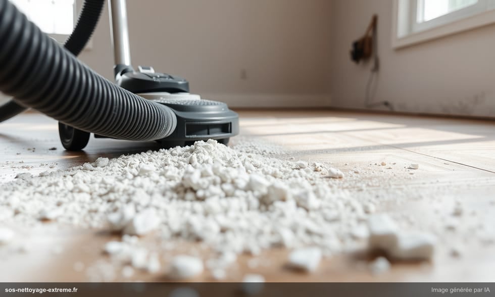 Nettoyage après travaux : poussières de plâtre