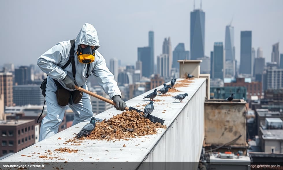 Nettoyage fientes de pigeons : risques sanitaires et méthodes