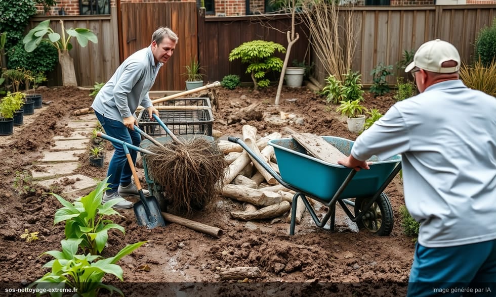 Nettoyage de jardin après inondation : boues et remise en état