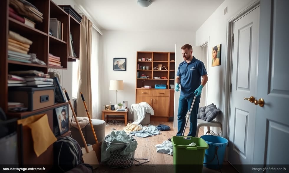 Nettoyage après départ précipité d'un locataire