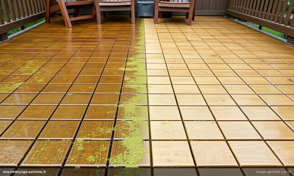 Nettoyage de terrasse en bois : démoussage et entretien