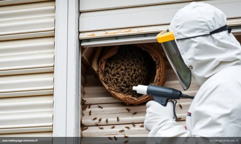 Nid de guêpes dans un volet roulant : que faire sans aggraver ?