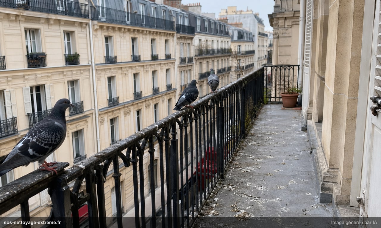 Pigeons sur balcon : locataire, propriétaire, syndic