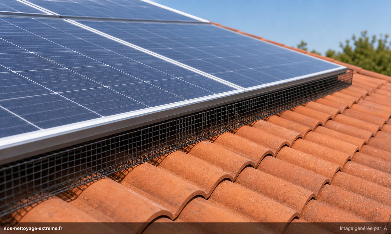 Pigeons sous panneaux solaires : nettoyer et protéger