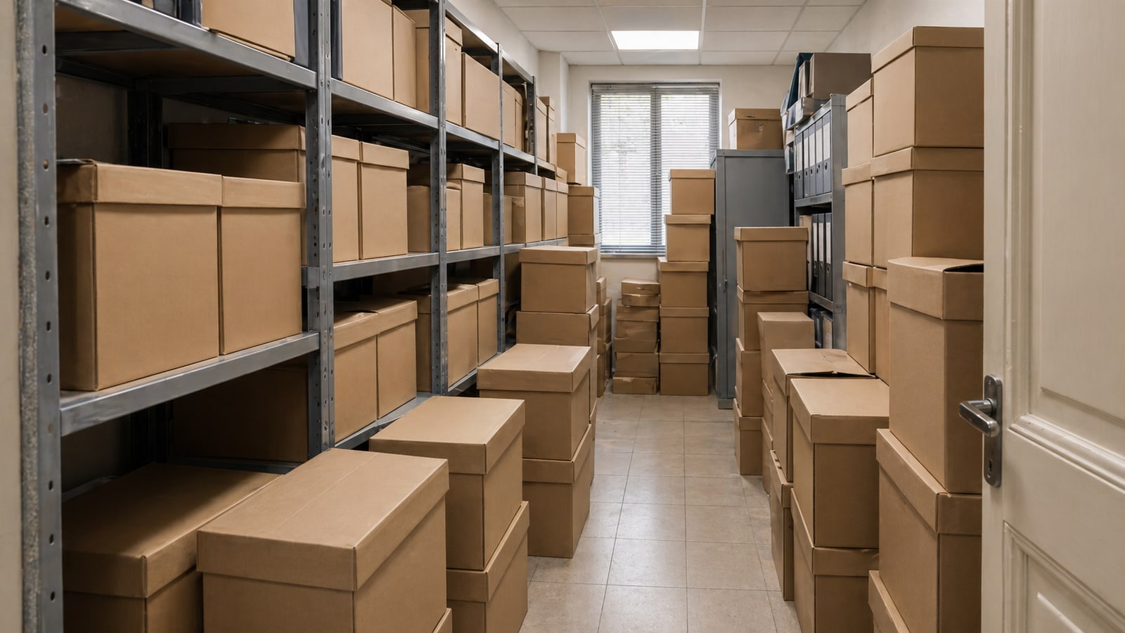 Illustration de cartons d’archives avant débarras à Niort