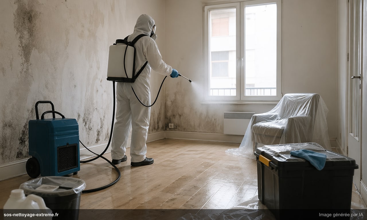 Illustration d’un protocole de décontamination biologique avec EPI à Mulhouse