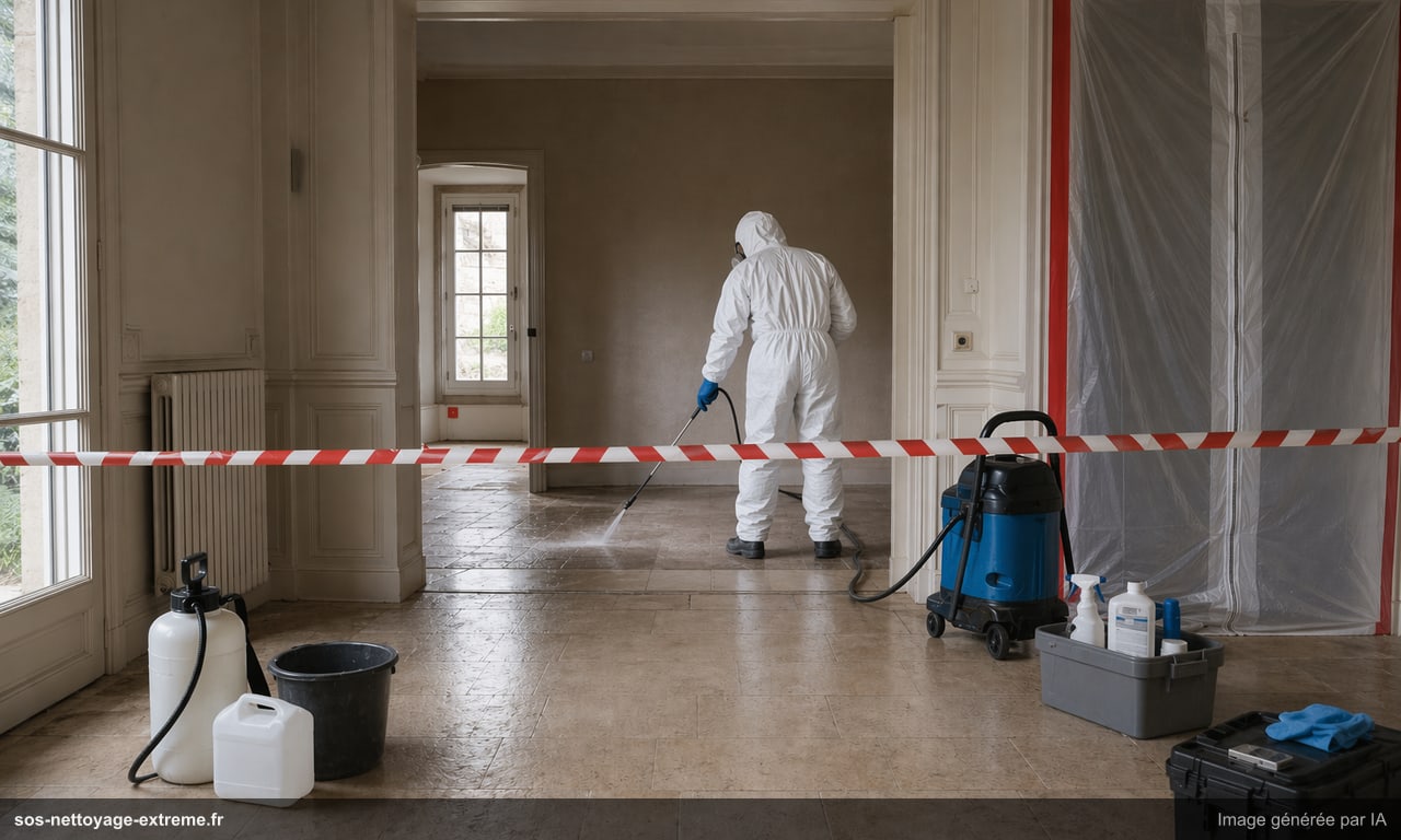 Illustration d’un protocole de décontamination après décès à Mulhouse