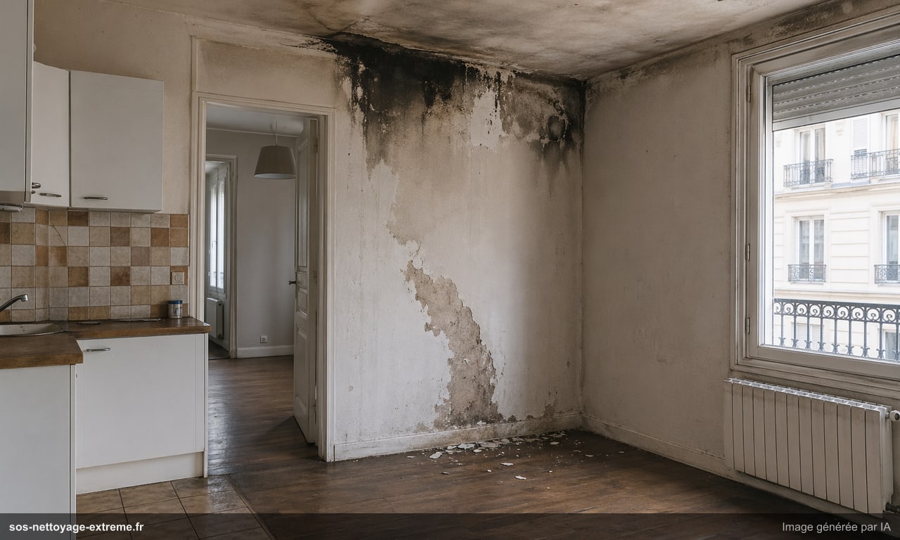 Illustration de dégâts visibles après sinistre à Mulhouse