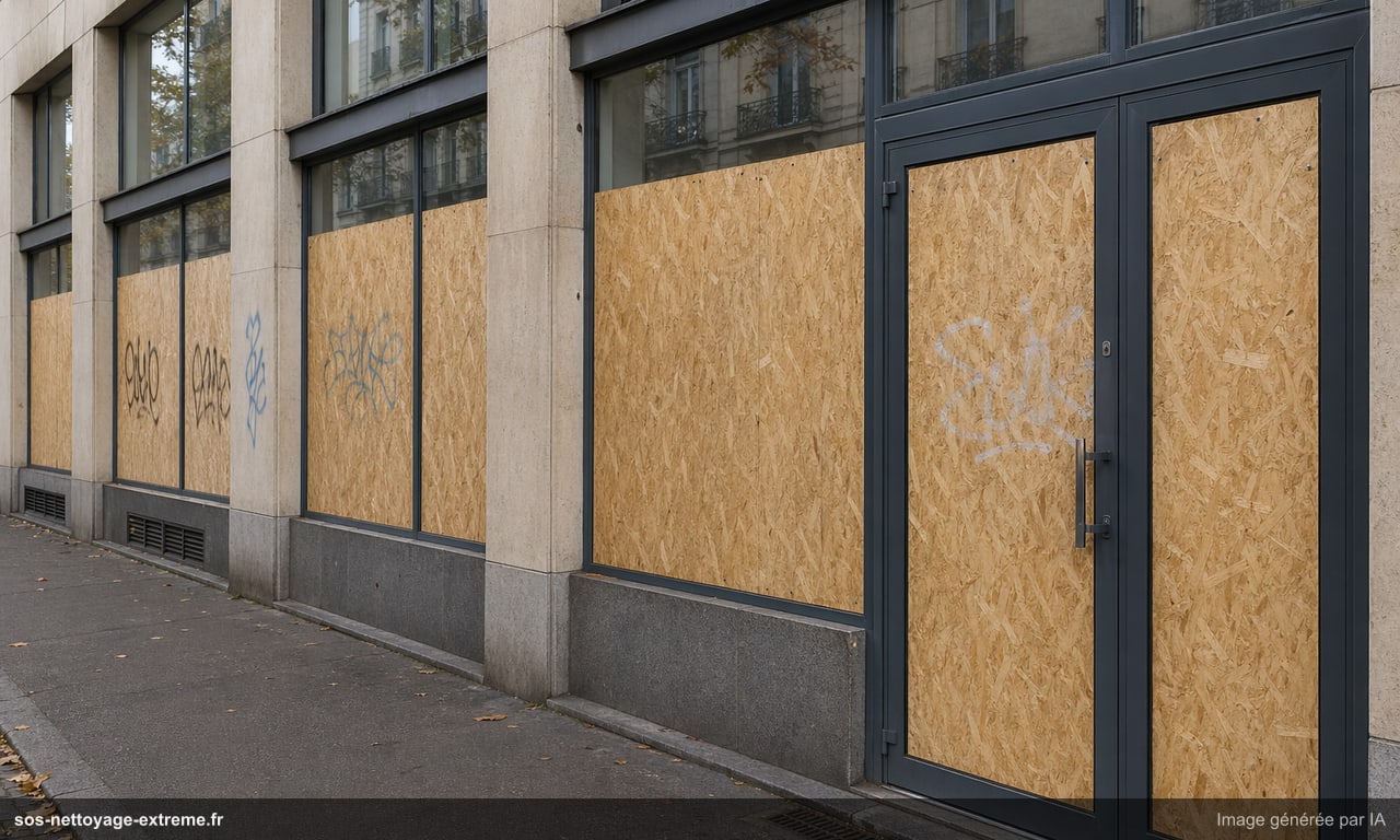 Illustration de dégradations après vandalisme dans un local à Mulhouse