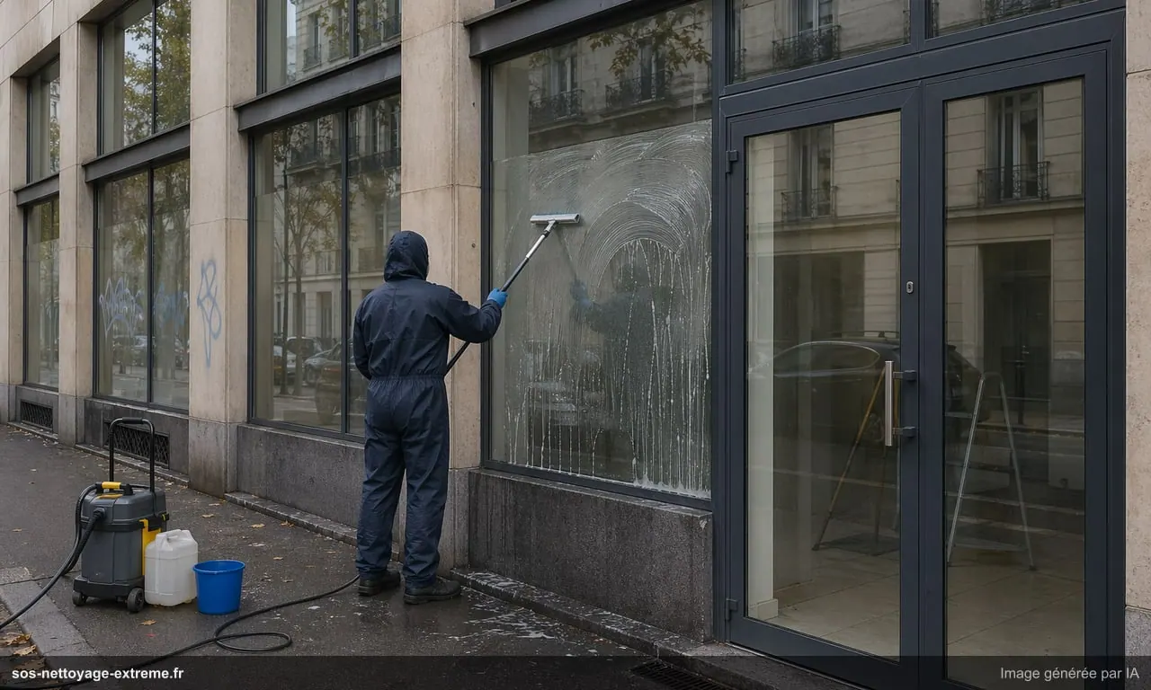 Illustration d’une remise en sécurité après vandalisme en France