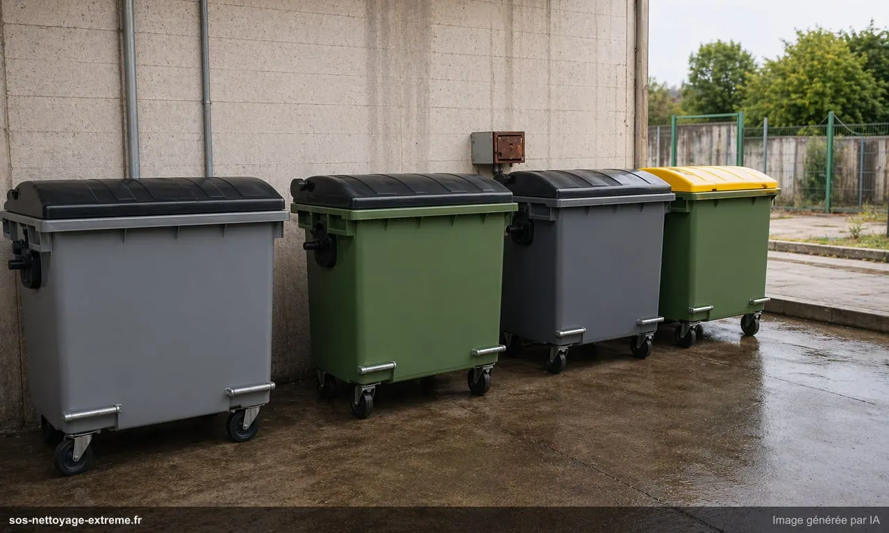 Illustration de containers remis en service après nettoyage en France