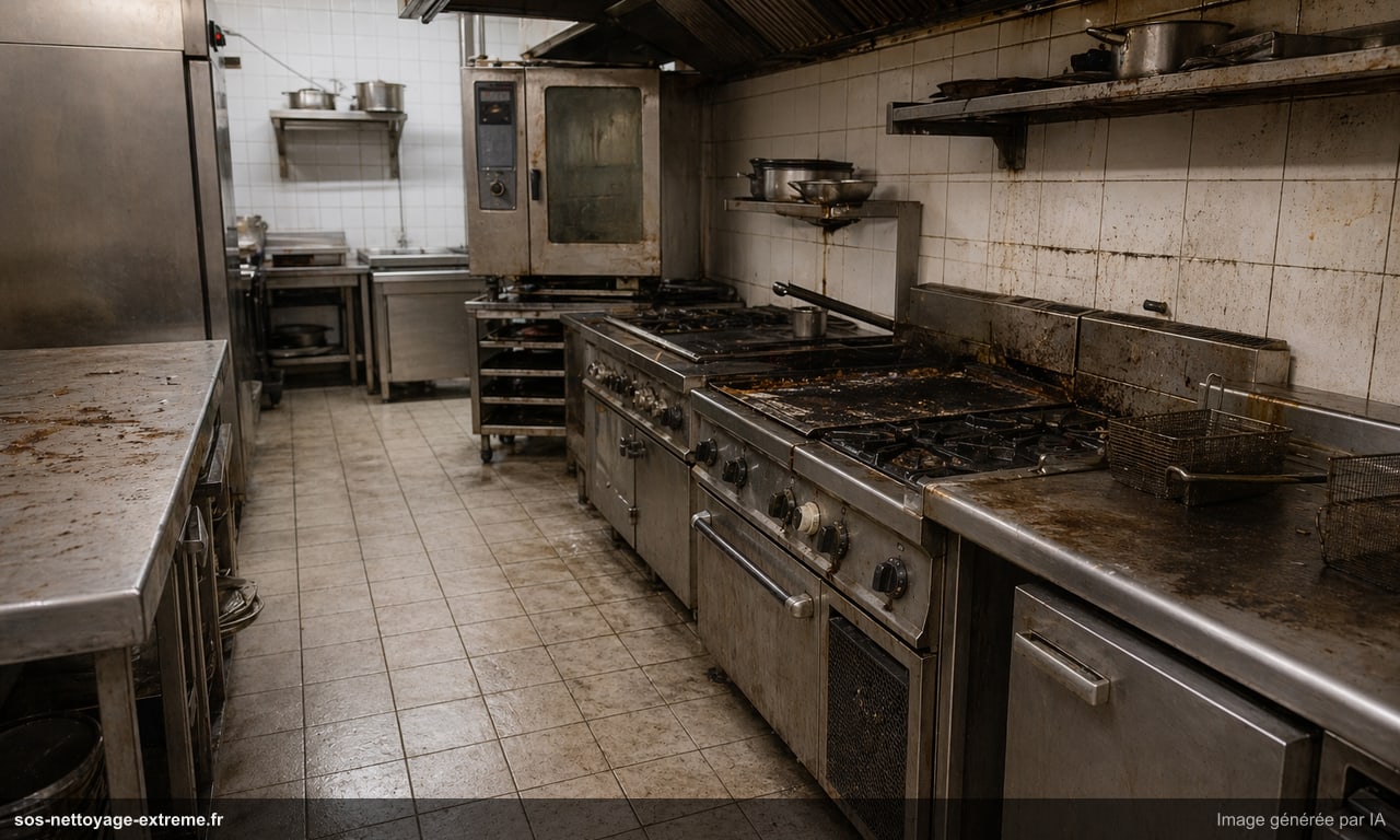Illustration d’une cuisine professionnelle à nettoyer à Gennevilliers