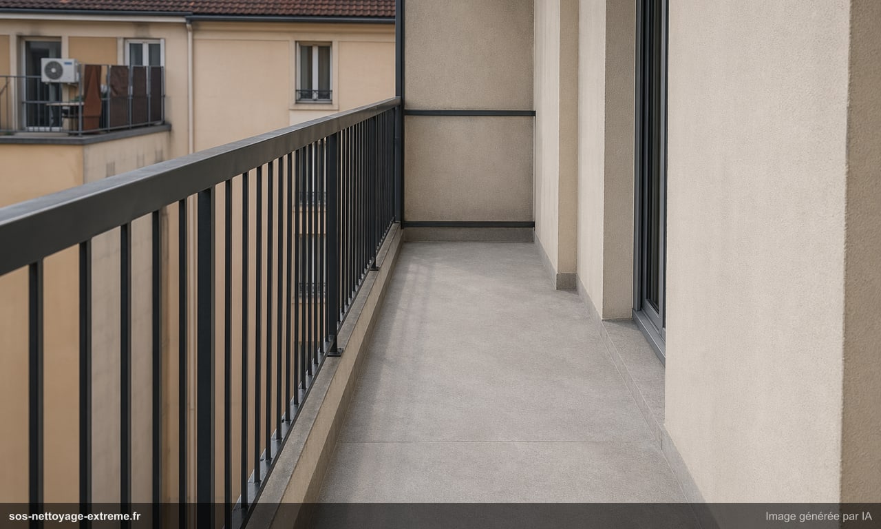 Illustration d’un accès rendu propre après nettoyage de fientes de pigeons à Mulhouse