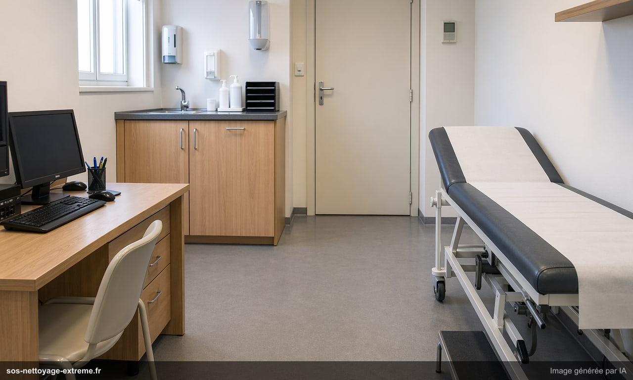 Illustration de locaux médicaux remis en usage après nettoyage à Grenoble