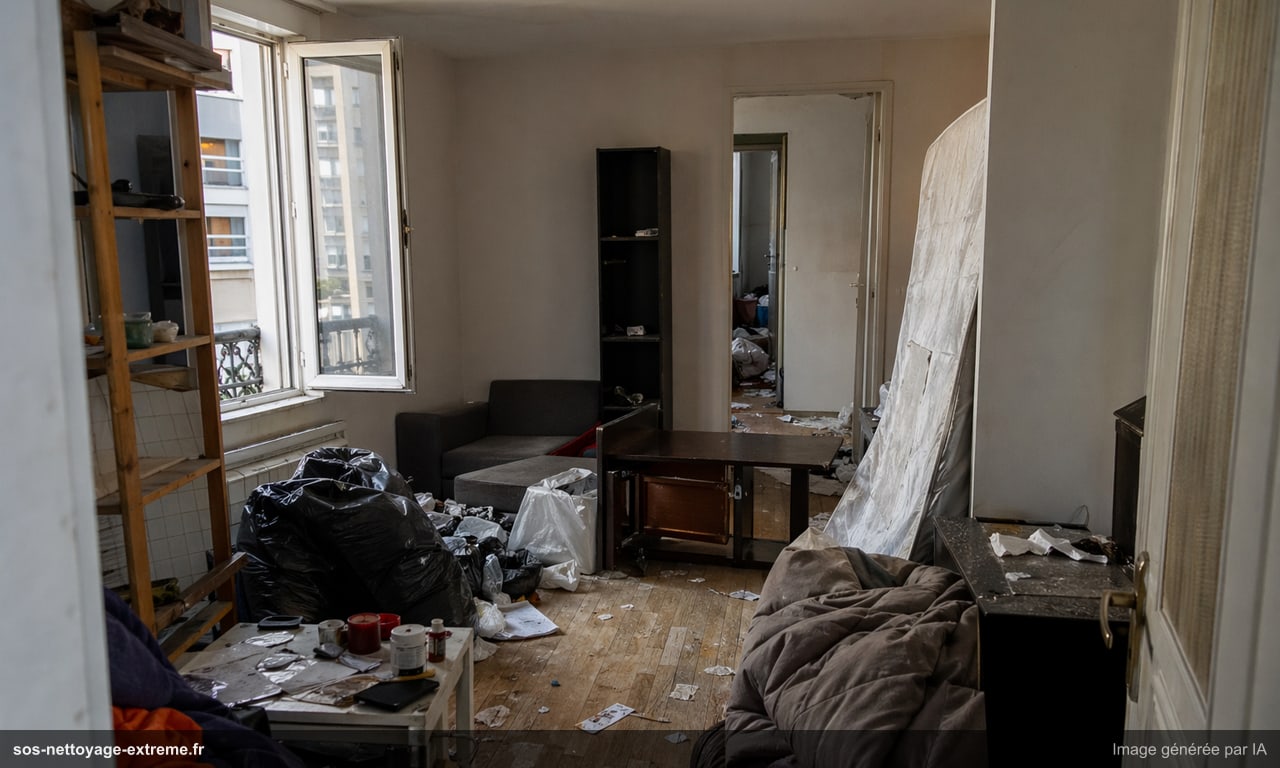 Illustration d’un logement récupéré après occupation illicite à Mulhouse