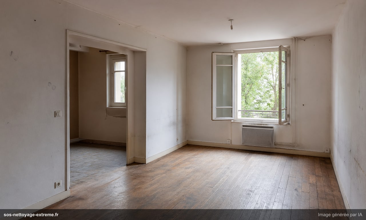 Illustration d’un logement stabilisé après nettoyage post-squat à Mulhouse