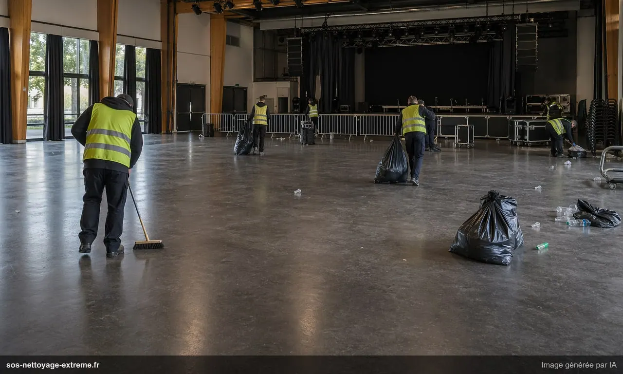 Illustration d’une remise en ordre post-événementielle en France