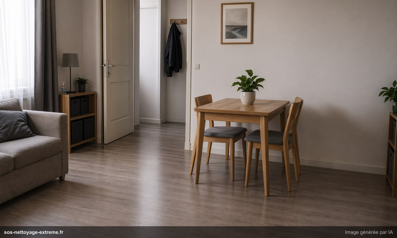 Illustration d’une pièce stabilisée après nettoyage de scène de crime à Reims