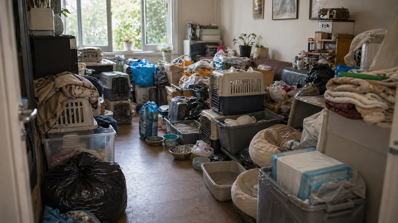 Illustration d’un logement touché par une accumulation animale en France