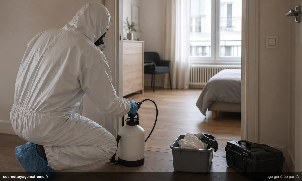 Nettoyage après décès par mort naturelle : protocole complet