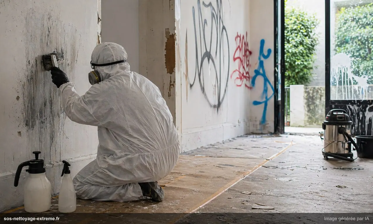 Nettoyage après vandalisme : remise en état graffitis et dégradations