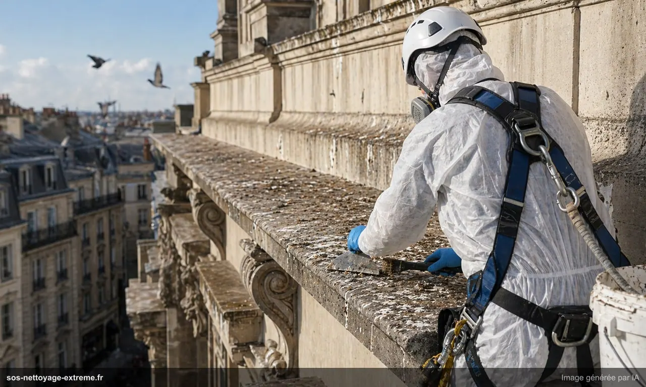 Nettoyage de fientes de pigeons : désinfection professionnelle